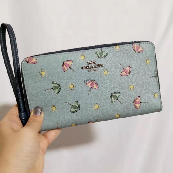 coach large phone wallet wristlet